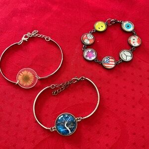 Colorful Charm Bracelets Set